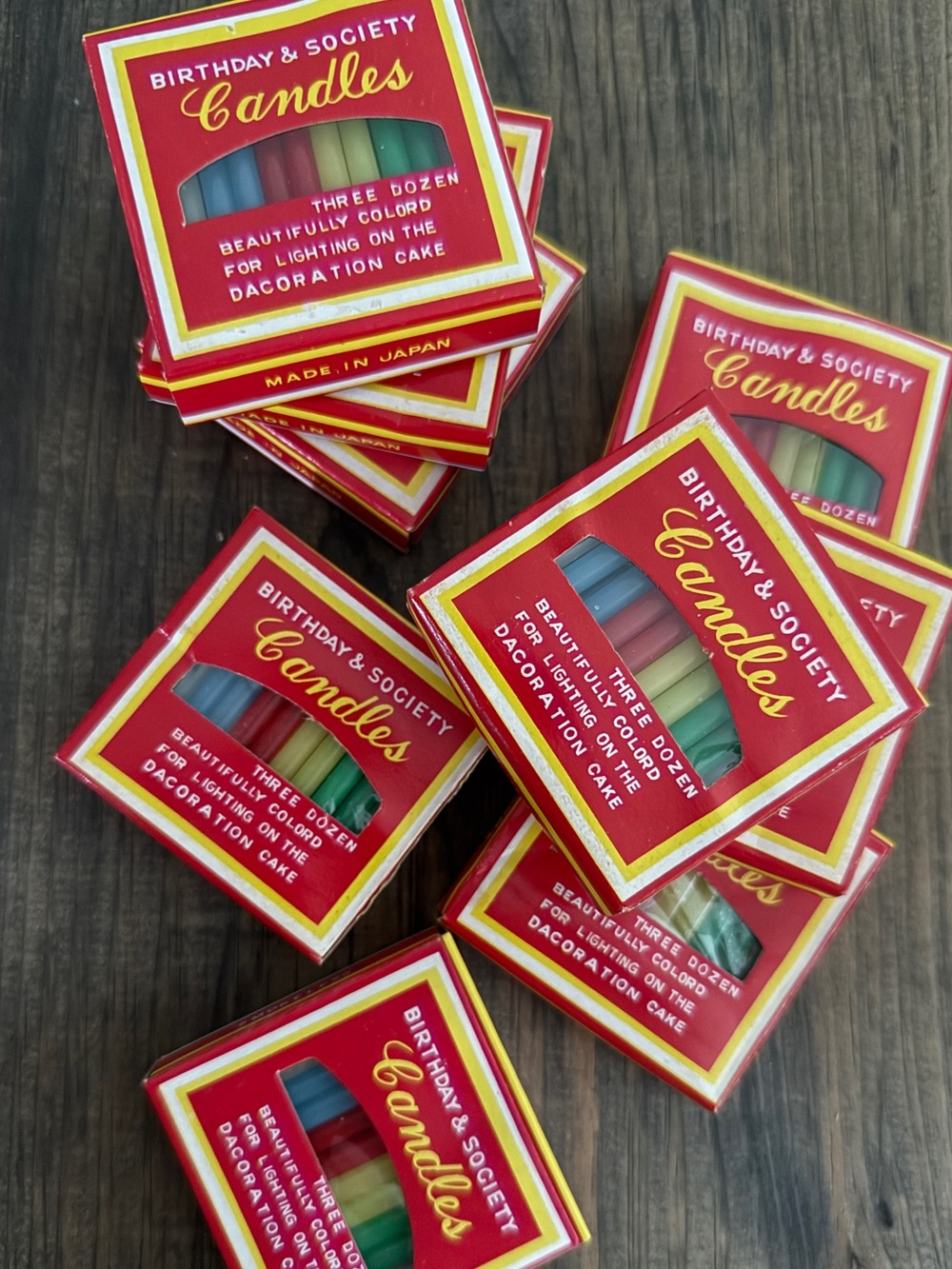 9 packs of dripless smokeless vintage birthday candles